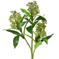 KüNstliche Skimmia Japonica Deko-GrüN 45Cm 2Er Set – Realistische Kunstpflanzen
