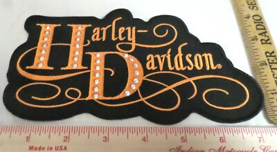 Harley bling patch motorcycle collectible old HD lady rider biker chick emblem