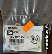 6x BOSCH diesel injection nozzle holder gasket washer/injector shim,F00VC17504