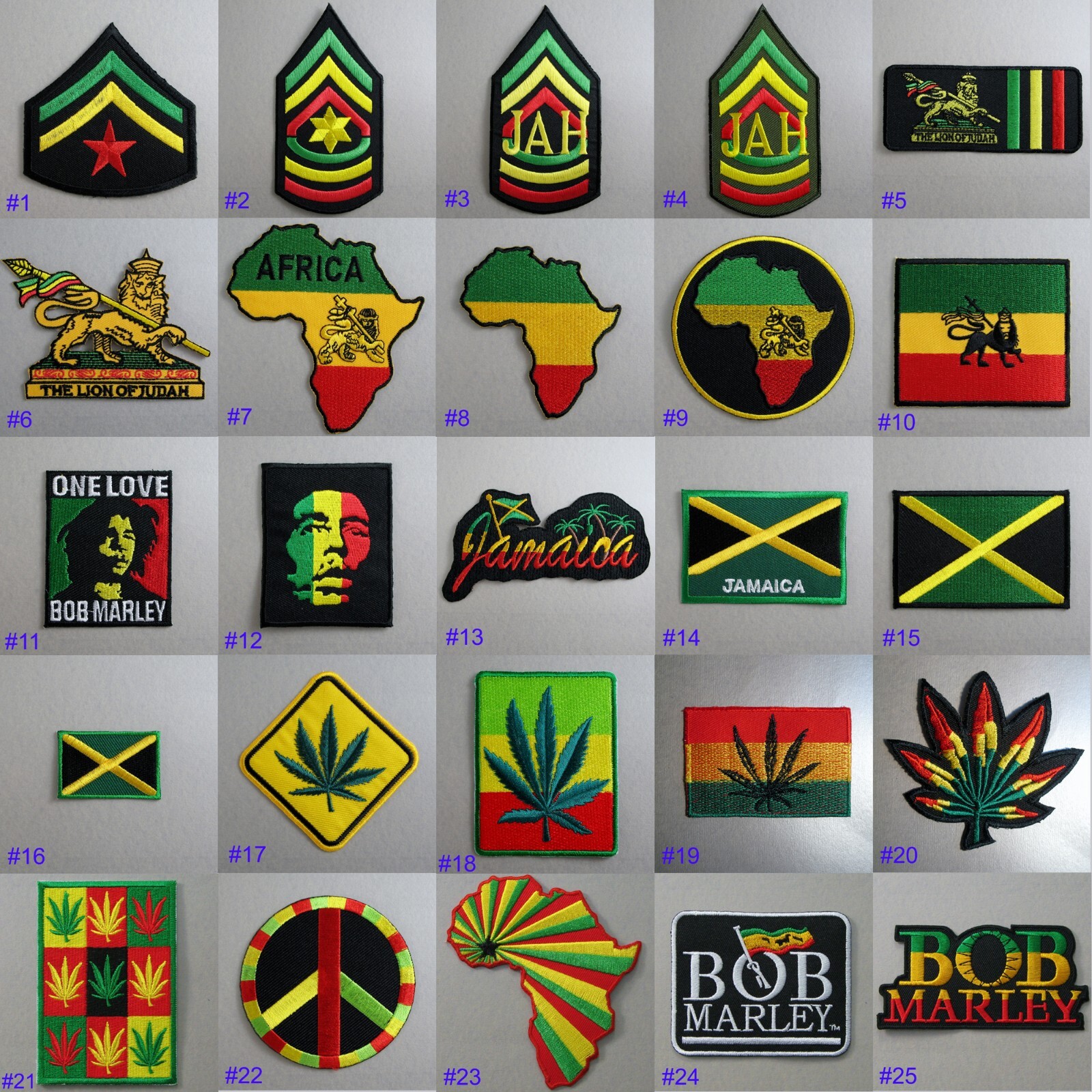 Rasta Parche bordado termoadhesivo ropa plancha por calor Jah Reggae Dub Jamaica