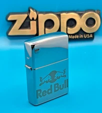 Brand New 23 ZIPPO Lighter LEGENDARY RED BULL LOGO Retro Design Brilliant Chrome