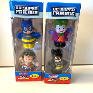 Fisher Little People DC Super Friends Batman & The Joker RARE W6172