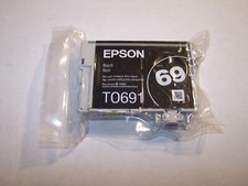 NEW GENUINE Epson 69 Black Ink Cartridge Epson T069120, T0691 FREE SHIPPING