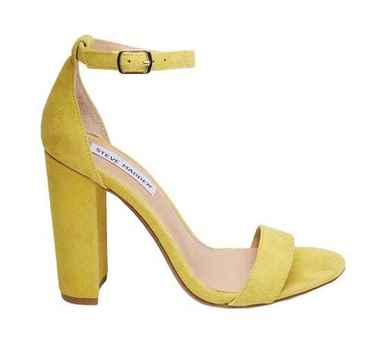 Steve Madden Para Tobillo Mujer carrson y Correa en el Tobillo Para Sandalia Gamuza Amarillo f42323 Steve Madden Para Tobillo Mujer carrson y Correa en el Tobillo Para Sandalia Gamuza Amarillo f42323
