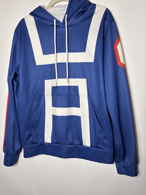 UA My Hero Academia Blue White Hoodie Size Medium