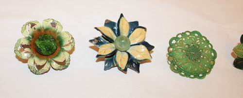 Old Vintage Flower Tacks Push Pins or Upholstery Tacks Mixed Lot Of 4 - Picture 2 of 15