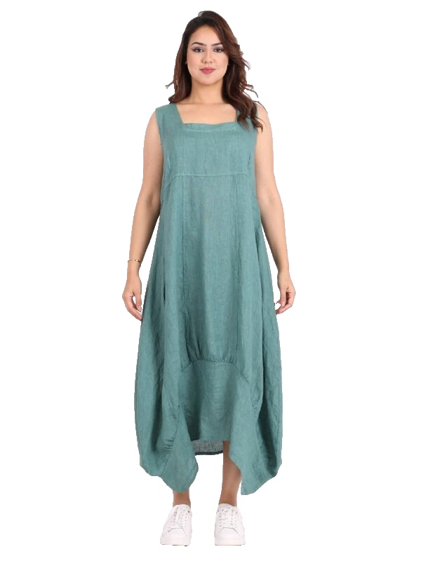 knee length dresses for ladies Italian Linen Women's Dress main image 0