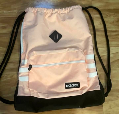 Adidas Pink and White Drawstring Bag Adidas - Brandclub - adidas Stadium Sackpack – Drawstring  main image 3