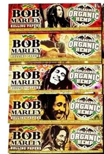 5x Bob Marley 1 1/4 Rolling Papers Organic Hemp *100% AUTHENTIC* 50Lvs USA SHPD!