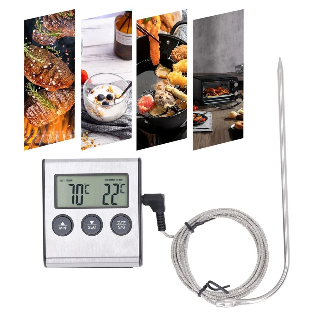 Meat Thermometer Electronic With Probe Digital Oven For Cooking Kitchen HAN