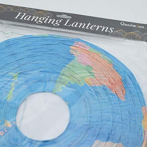 Quasimoon 14" Geographical World Map Earth Globe Paper Lantern by PaperLanter... - Picture 5 of 6