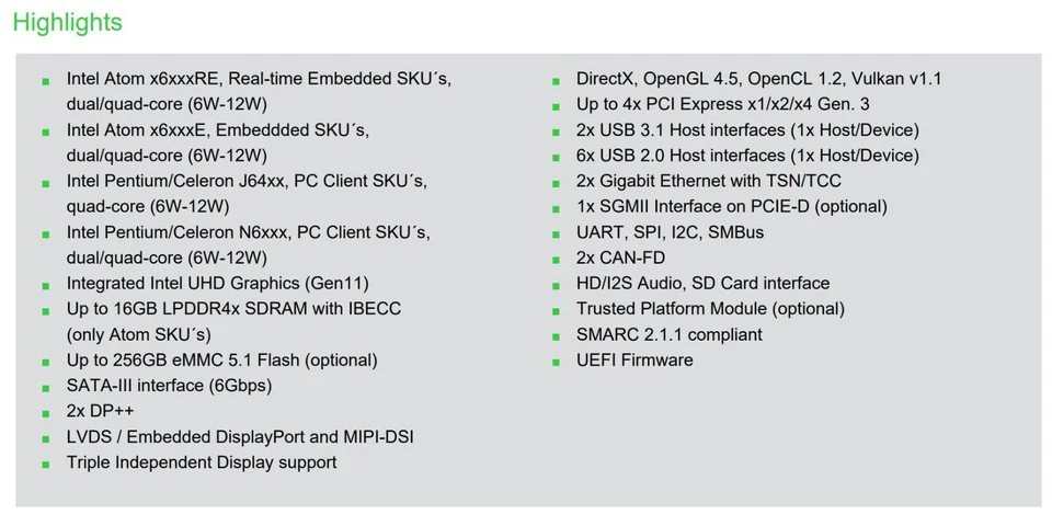AVNET MSC SM2S-EL Intel Atom x6414RE Processor, quad-core, 1.5GHz 4GB/32GB SOM - Image 2 of 3