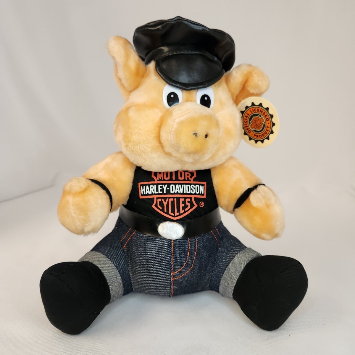 Harley Davidson Motorcycle Hog Biker Pig 10 Inch Plush Stuffed