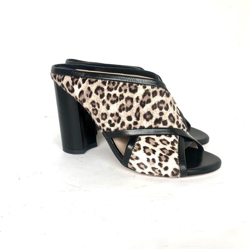 Stuart Weitzman Women's Cow Hair Graspo Sam Block Heel Mule Sandal 8.5M - Picture 9 of 10
