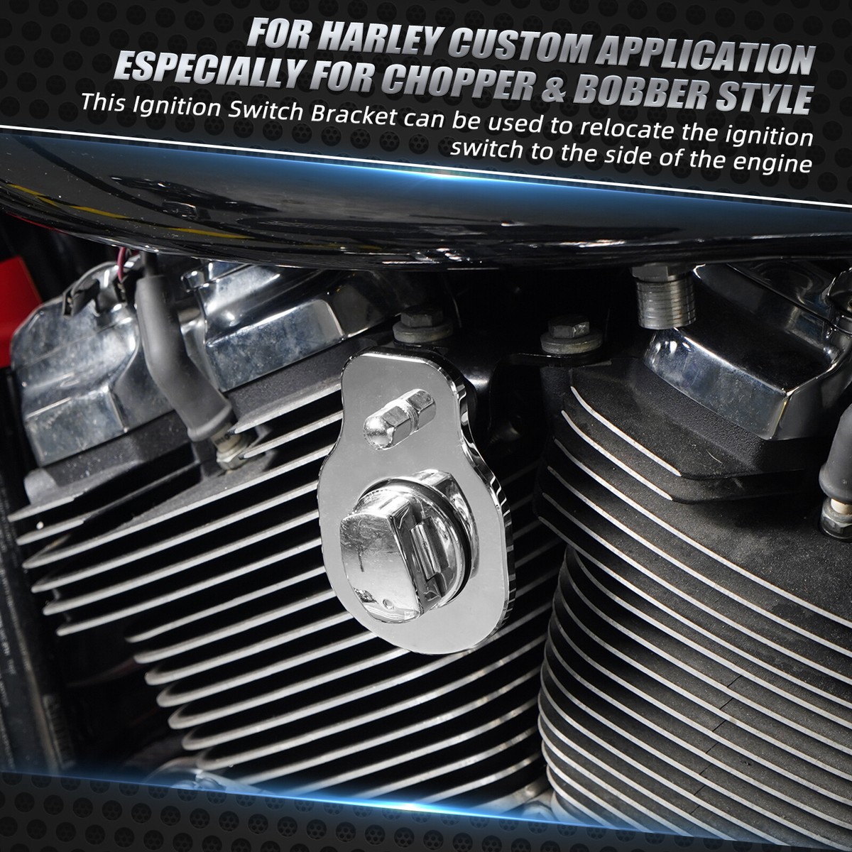 nicho★ NICECNC Ignition Switch Relocated Mount For Harley Street