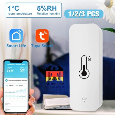 WLAN Thermometer Hygrometer Heimsicherheit Mini WIFI Smart Hygrometer APP NEU