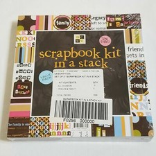 NEW Lot 2 DCWV 8 x 8 ALL OCCASION/FRIENDS FAMILY Scrapbook Kit Stack Stickers-H