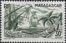 Timbre Bateaux Voiliers Madagascar (Colonies françaises) 194 * - 78186FJ