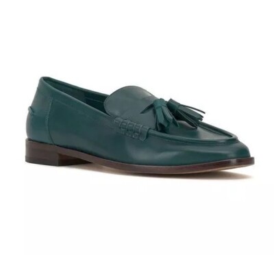 Vince Camuto Chiamry Loafer Womens Size 8M Green Classic Academia Slip On Shoe