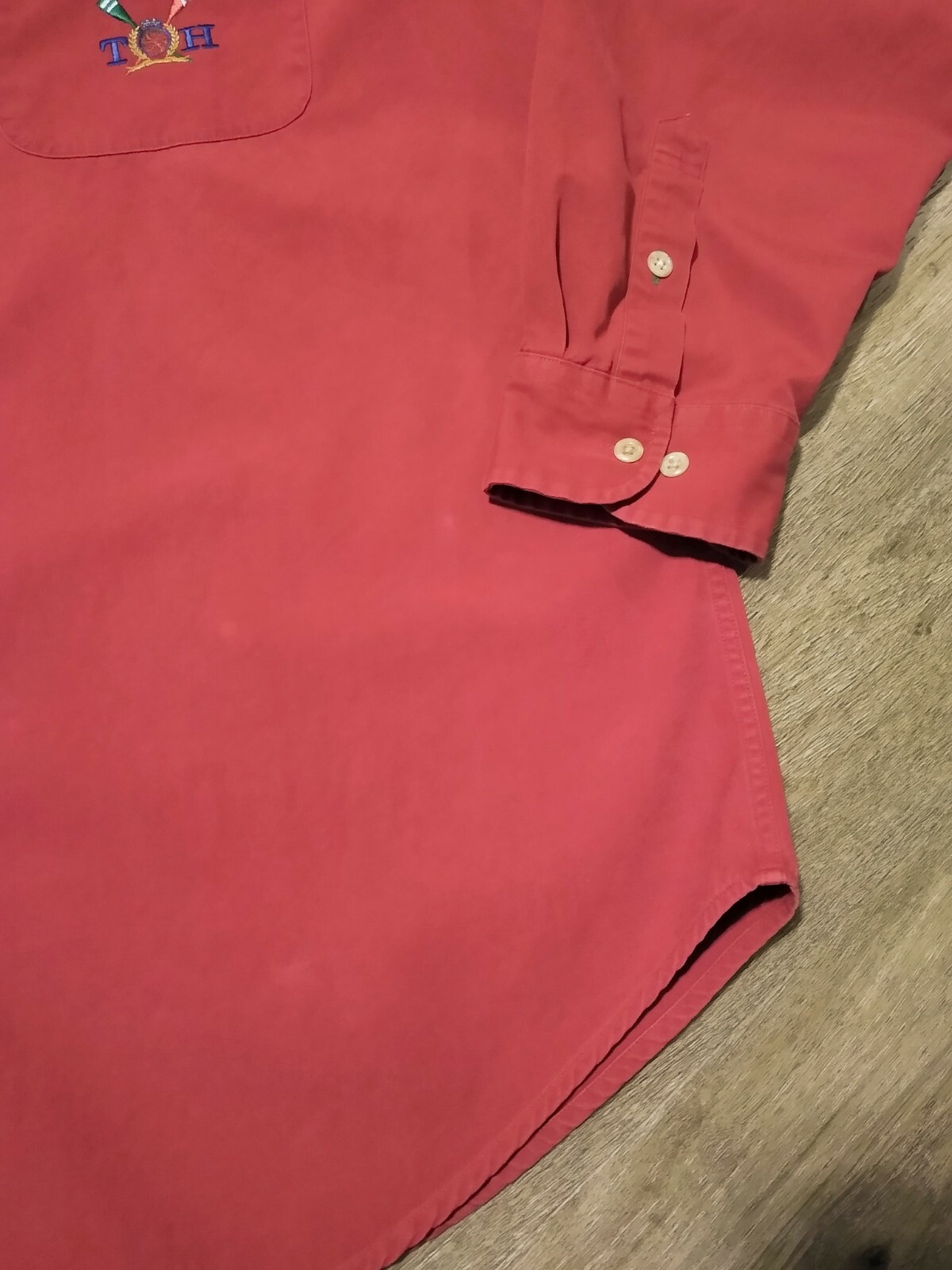 FILA Camicia vintage Tommy Hilfiger bottoni davanti uomo grande logo remo nautico