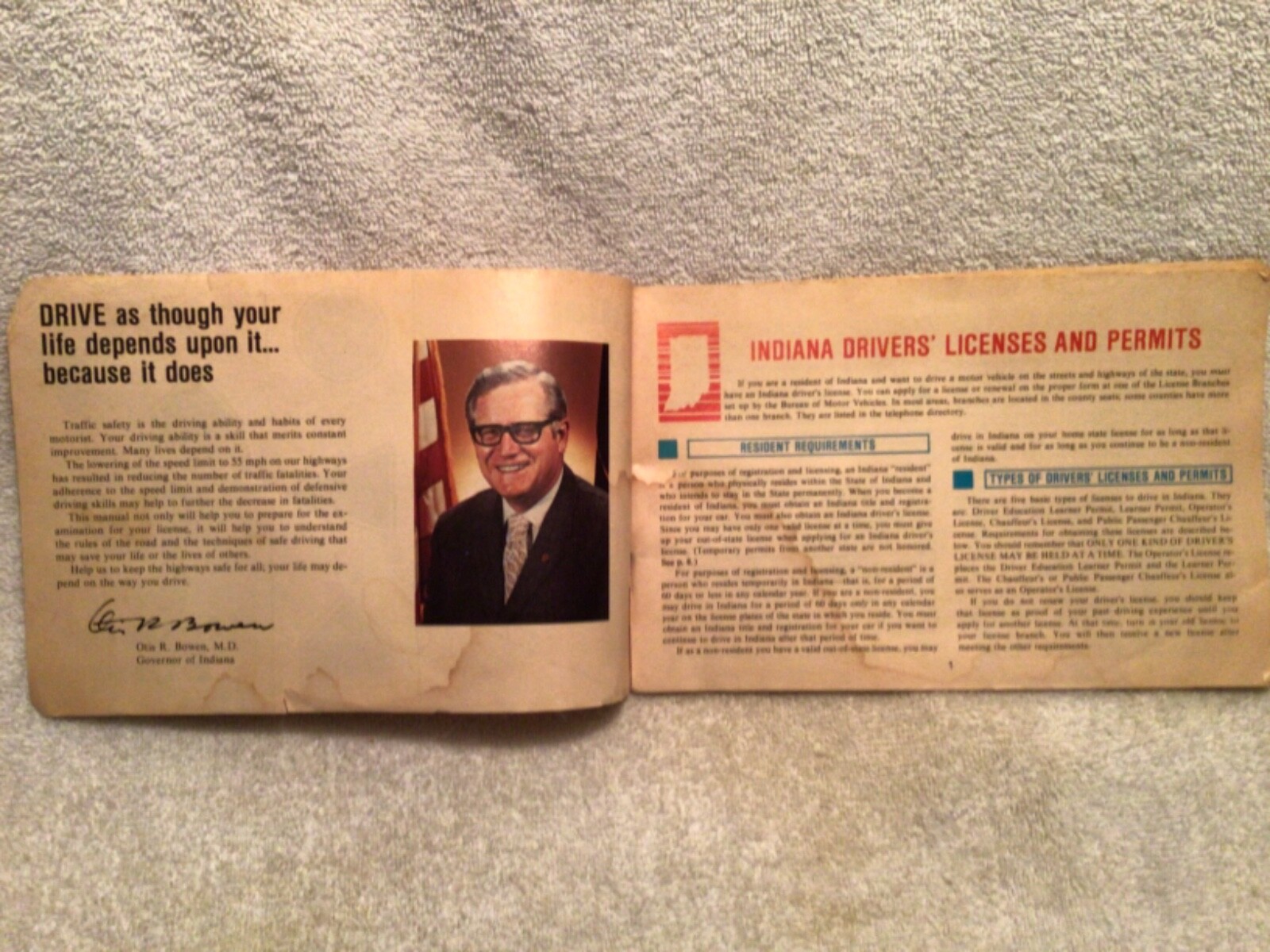 1978Indiana Driver’s Manual Bureau of Motor Vehicles BMV 69 Pages