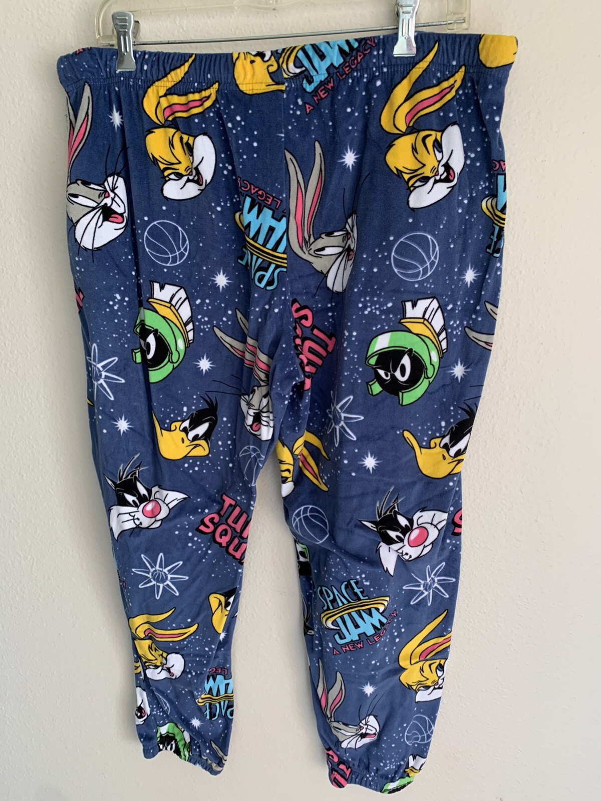 XL Space Jam Lola Bugs Bunny Pajama Jogger Pants Loun… Gem