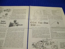 COX TEE-DEE .020 .327CC R/C ENGINE..4-VIEWS/GRAPHS/SPECS 134NN