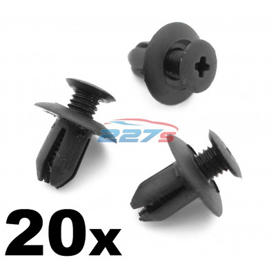 20x 8mm Plastic Trim Clips- Same as Mazda B09251833, Wheel arch & Sill ...