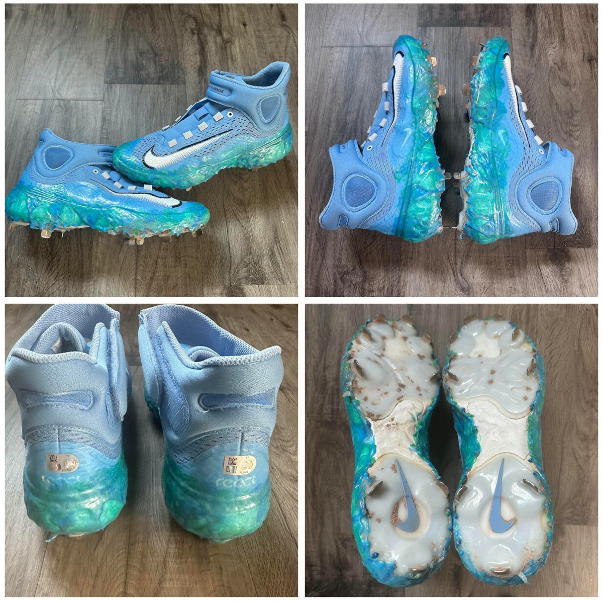 Willy Adames Game Used Custom Player Cleats Milwaukee Brewers 2024