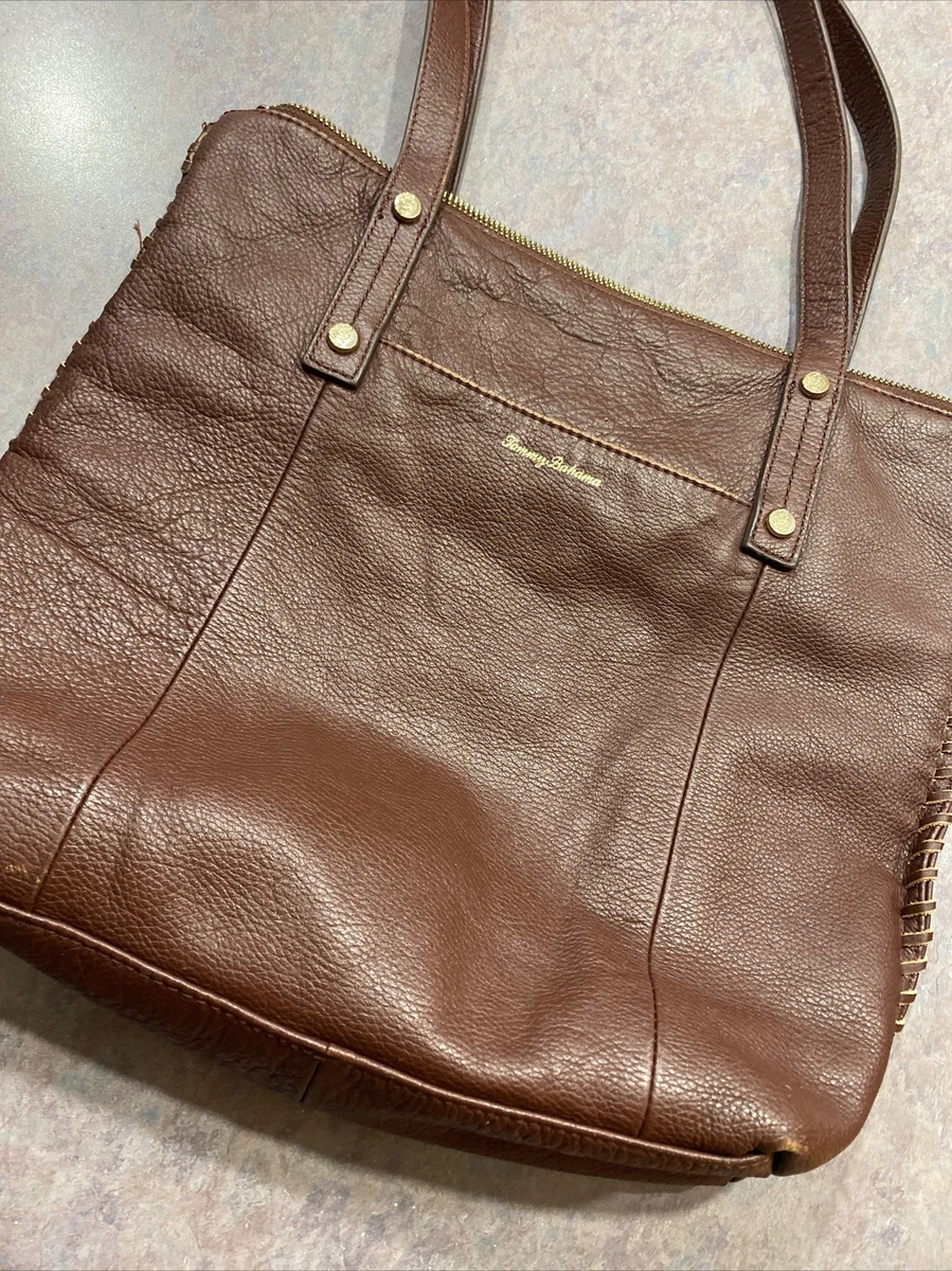 Tommy Bahama Lido Key Brown Leather Bucket Tote Purse MSRP 178