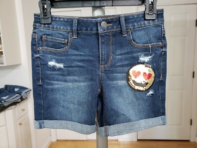 Girls 6-20 SO® High Rise Relaxed Mid Length Denim Shorts in Regular & Plus Size