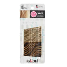 Scunci No-Slip Grip Beautiful Blends Blonde Bobby Pins, 48 Count