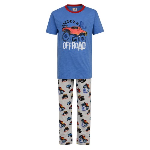 BOYS PYJAMAS EX STORE SHORT SLEEVE LONG BOTTOMS NOVELTY PRINTS 312Y PJ