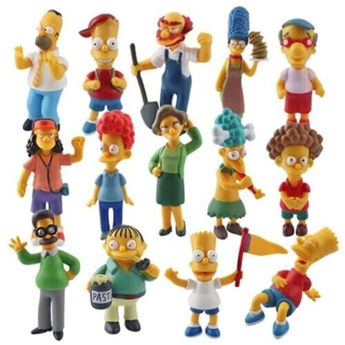 14pcs Disney Simpsons Cartoon Action Figure Toys Funny Homer Marge Bart Mini Fig - Picture 1 of 6