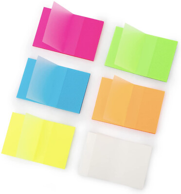 Transparent Sticky Notes Set 6 Packs Clear Solid Colors Translucent Notes Pads