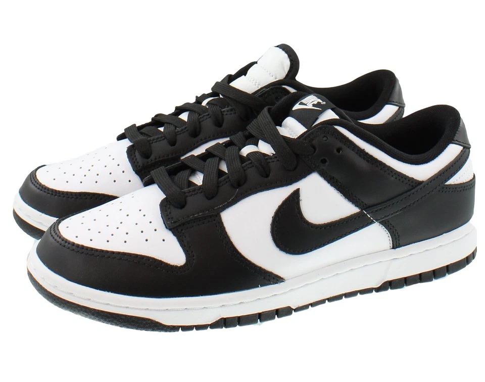 Men's Nike Dunk Low Retro Shoes '80s Color Block Panda Leather, DD1391-100 - Image 2 of 4