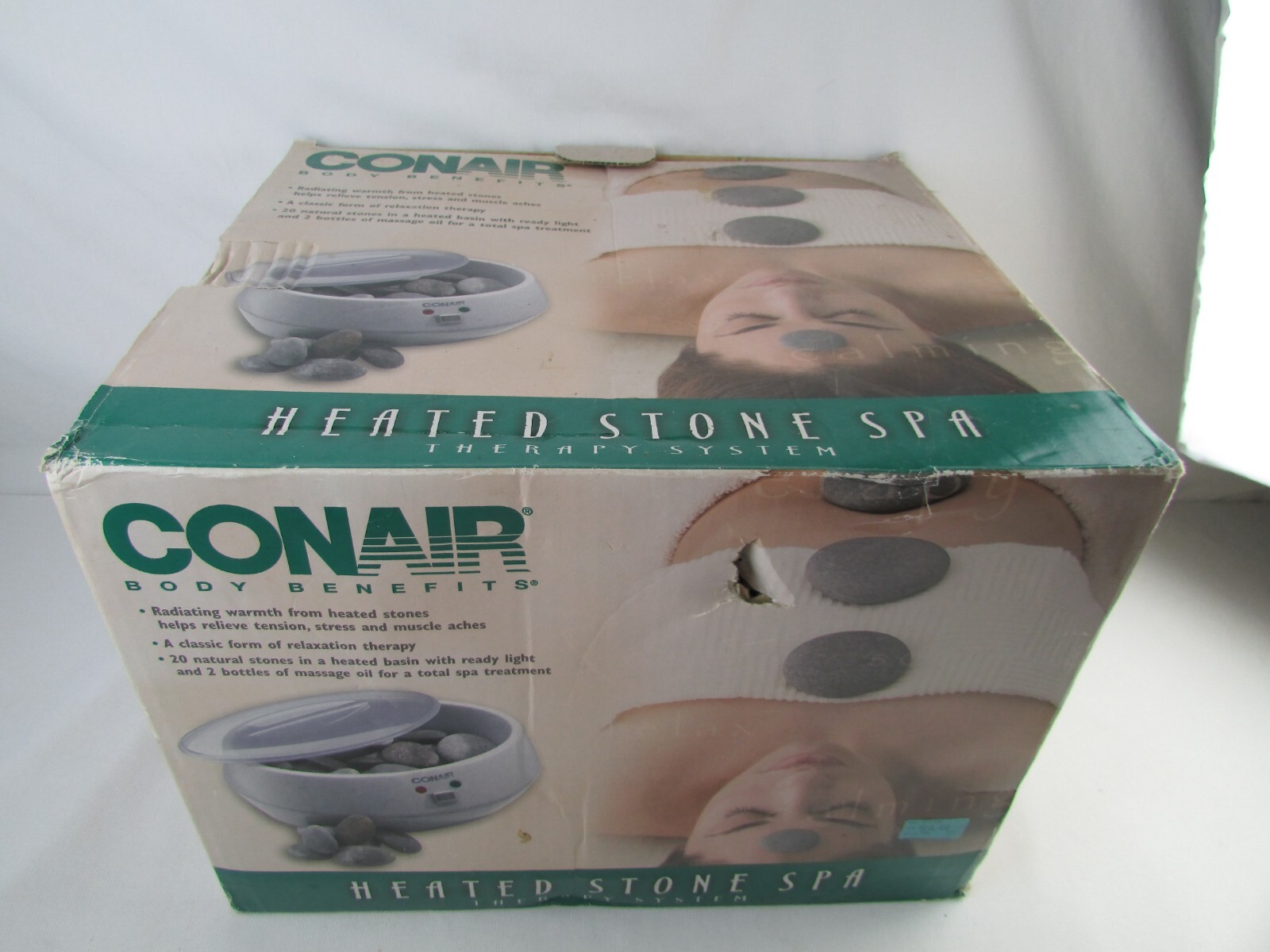 NIB CONAIR Body Benefits Heated Stone Spa Therapy System 74108011152 eBay