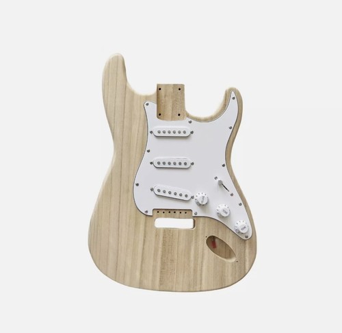 ST Style DIY Electric Guitar Kit 6-Strings Paulownia Body Maple Neck In Stock - Picture 3 of 6