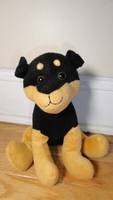 Toy Factory Black And Tan 7" Puppy Dog Stuffed Plush