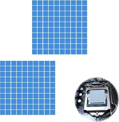 CERIOLL Thermal Pad, 2 Pcs Wärmeleitende Silikonpads, 100x100mm, 1mm, 2mm, Silikon