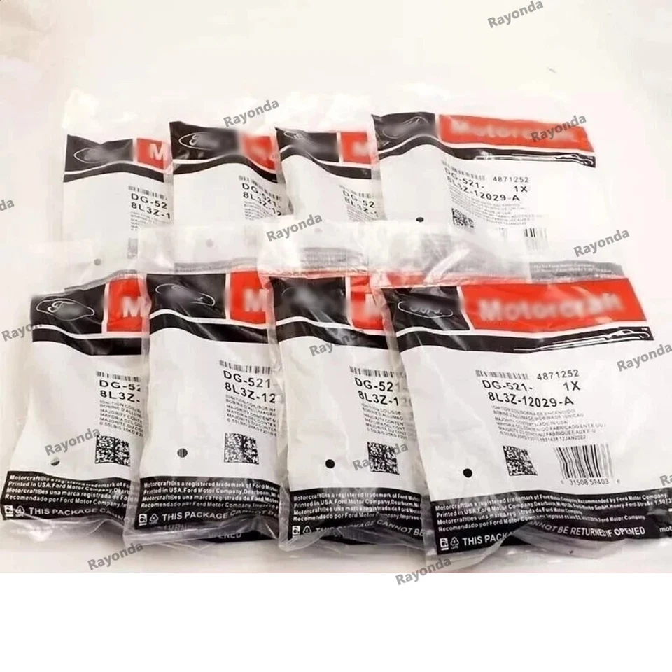 8x Ignition coil DG521 Spark Plug SP509 For Motorcra Ford F150 4.6L 5.4L - Image 2 of 4