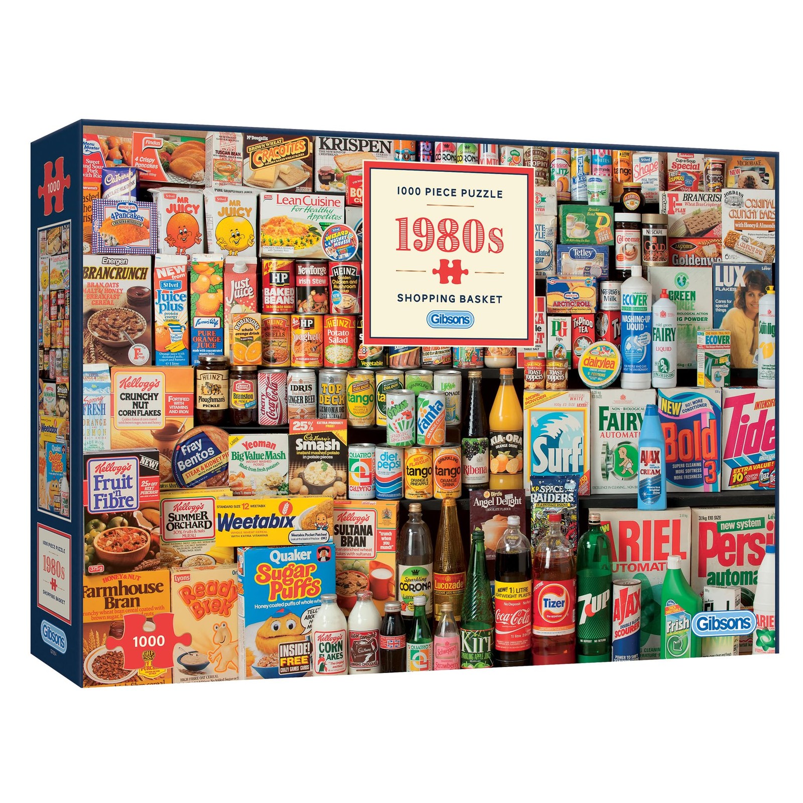 Gibsons 1980s Shopping Basket 1000 Piece 68 x 49 cm,