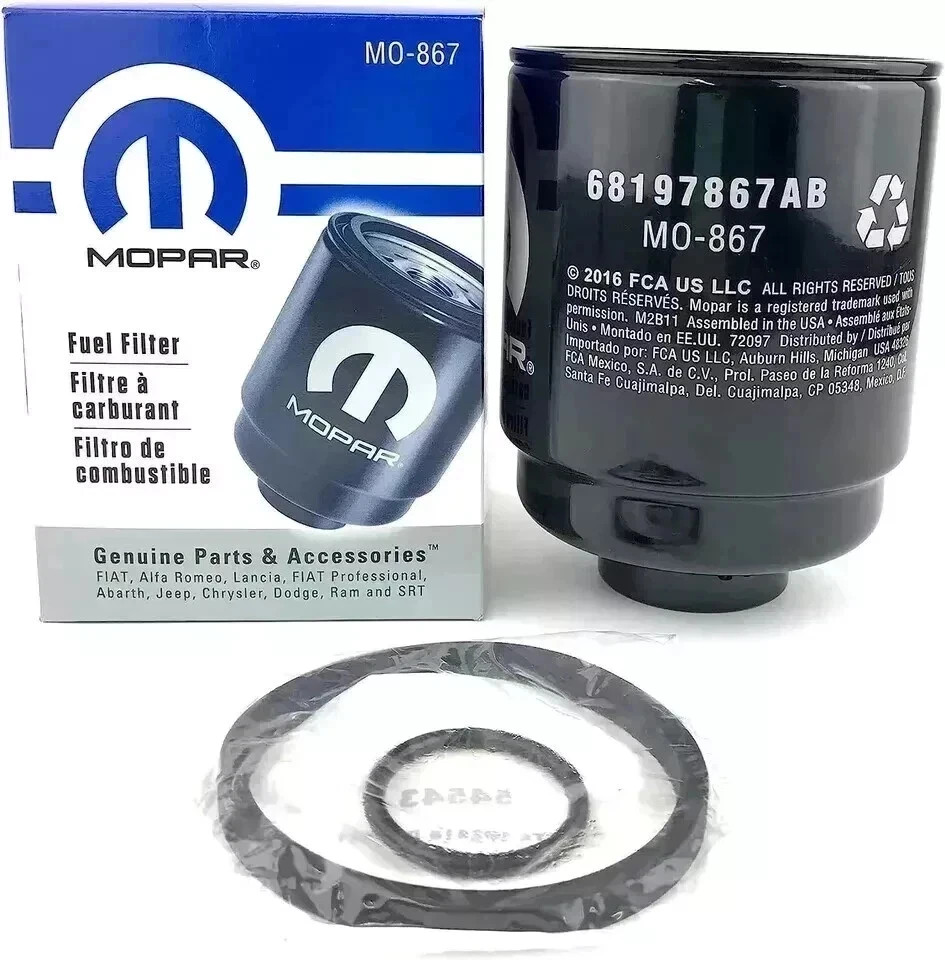 2013-2018 RAM 2500 3500 4500 5500 6.7L DIESEL OIL FUEL FILTER MOPAR OEM KIT. thumbnail 3
