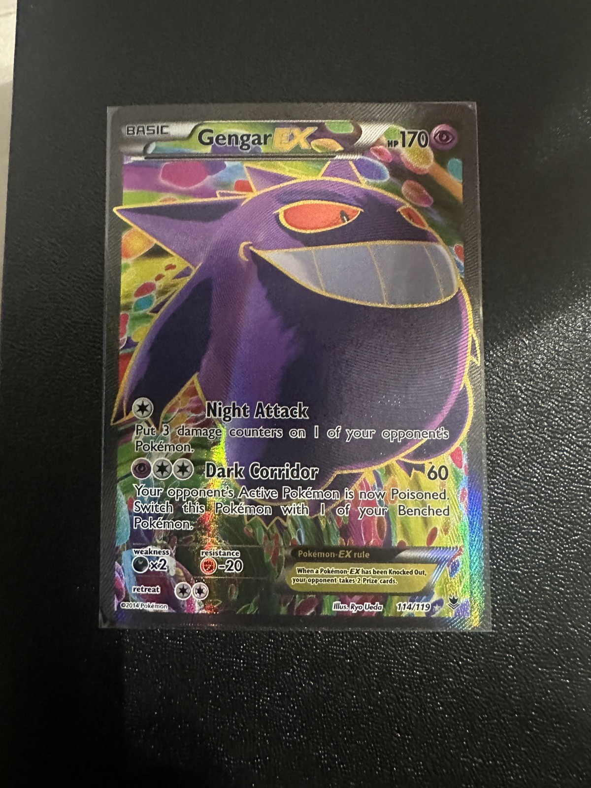 Gengar EX (114 Full Art) 114/119 XY-Phantom Forces Holo NM！