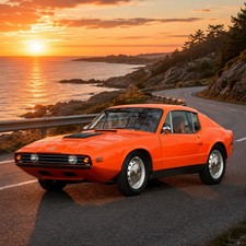 Saab Sonett III (1970) Schwedischer K&uuml;stensportwagen Wandbild Poster