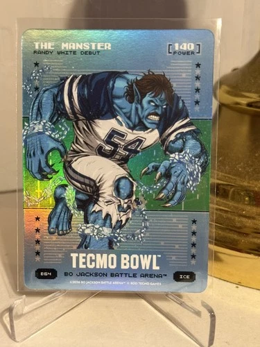 Bo Jackson Battle Arena Tecmo Bowl The Manster Debut Blue Battlefoil Ice SP B64