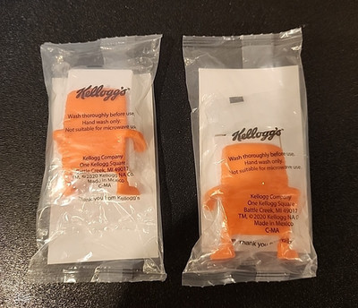 Frosted Mini Wheats Kellogg's Cereal Bowl Buddy Prize 2020 Toy 2 Sealed Pkgs