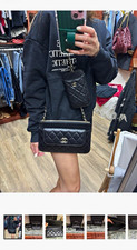 CHANEL Black lambskin crossbody/shoulder bag, clutch and wallet. 2020 Chanel