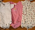 Carter's & Gerber Lot of 4  3 Snap Bodysuits  Newborn With 1 Pair Pants — photo 1
