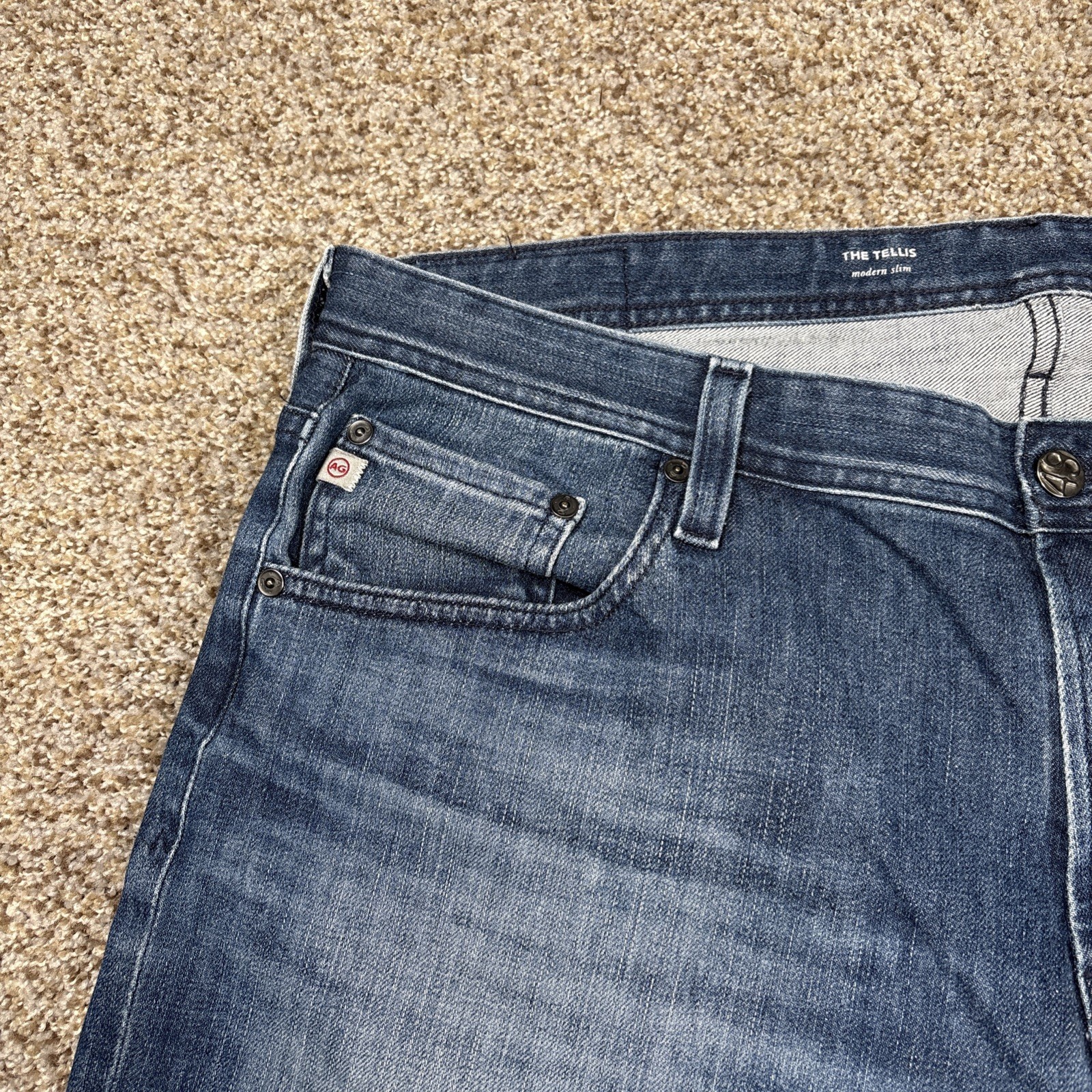 AG Adriano Goldschmied Jeans Men’s 38R (38x33) Denim The Tellis Modern Slim - View 4